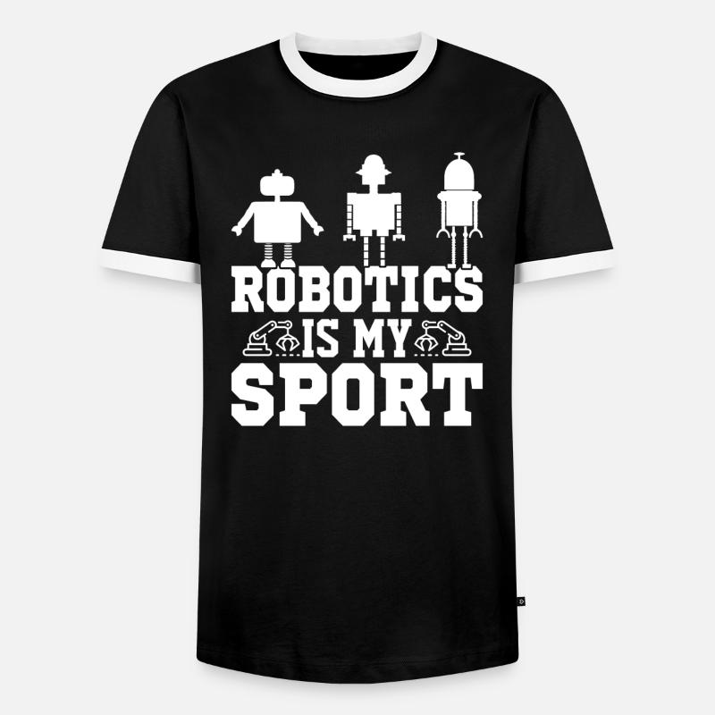 Roboter Programmierer Automatisierungstechniker - Männer Kontrast-T-Shirt - Schwarz/Weiß