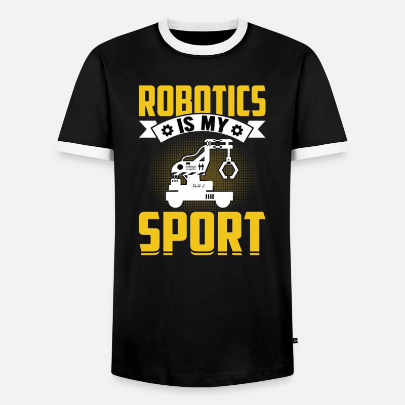 Roboter Programmierer Automatisierungstechniker - Männer Kontrast-T-Shirt - Schwarz/Weiß