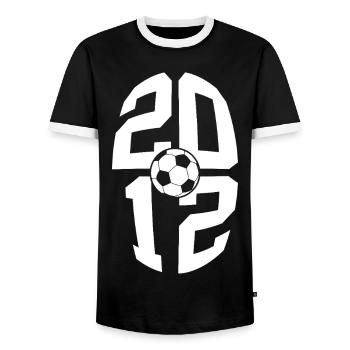 14 ANS DE NAISSANCE 2012 FOOTBALL 14E ANNIVERSAIRE - T-shirt contrasté Homme - noir/blanc - Devant - AI Model Female 172 light (172cm) & AI Model Male 178 light (178cm)