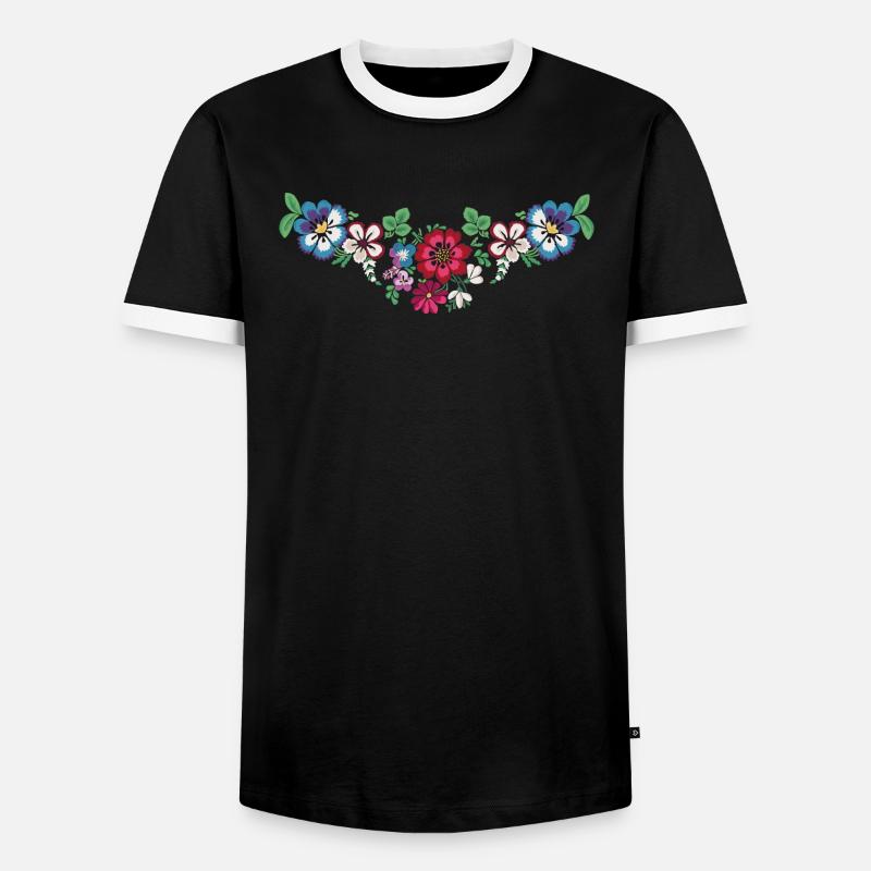 DALA-FLODA - Men's Ringer Shirt - black/white