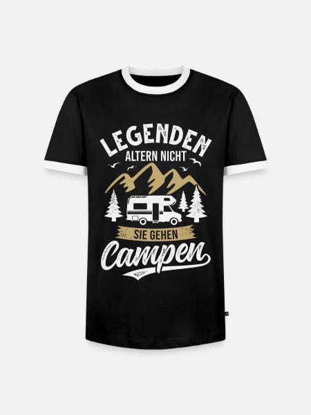 Camping Wohnmobil Camper Campingurlaub - Männer Kontrast-T-Shirt - Schwarz/Weiß