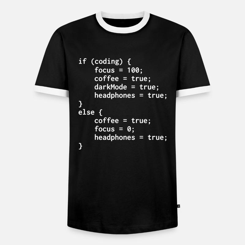 Code programmeur d’autres - T-shirt contrasté Homme - noir/blanc