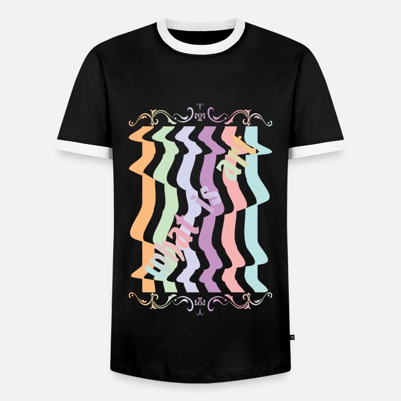 Abstrakte Kunst - Männer Kontrast-T-Shirt - Schwarz/Weiß