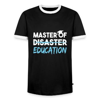 Master Of Education Teacher Training Students - Men's Ringer Shirt - black/white - Front - AI Model Female 172 light (172cm) & AI Model Male 178 light (178cm)