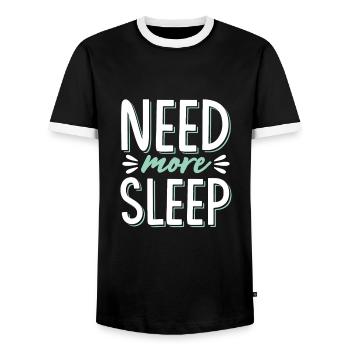 Il faut dormir - T-shirt contrasté Homme - noir/blanc - Devant - AI Model Female 172 light (172cm) & AI Model Male 178 light (178cm)