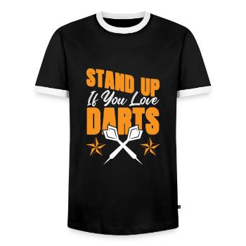 dart amour - T-shirt contrasté Homme - noir/blanc - Devant - AI Model Female 172 light (172cm) & AI Model Male 178 light (178cm)