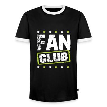 Fan Club - T-shirt contrasté Homme - noir/blanc - Devant - AI Model Female 172 light (172cm) & AI Model Male 178 light (178cm)