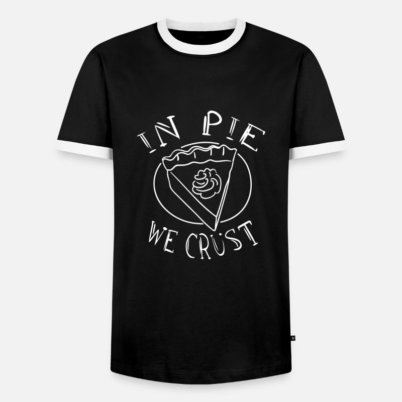 Baking Donut Cake - Men's Ringer Shirt - black/white