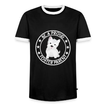SAUVETAGE ANIMAL AIDE AUX ANIMAUX - T-shirt contrasté Homme - noir/blanc - Devant - AI Model Female 172 light (172cm) & AI Model Male 178 light (178cm)