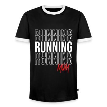 Marathon - Men's Ringer Shirt - black/white - Front - AI Model Female 172 light (172cm) & AI Model Male 178 light (178cm)