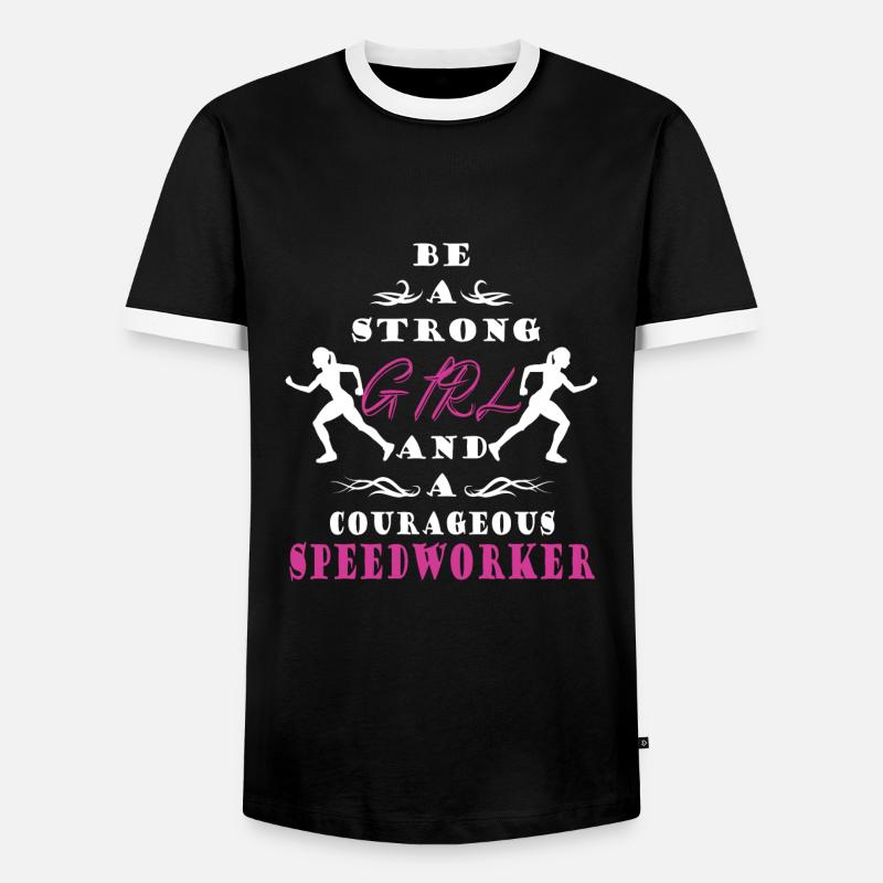 Marathon - Männer Kontrast-T-Shirt - Schwarz/Weiß