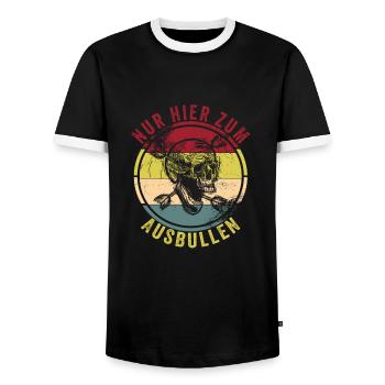 Dart - Männer Kontrast-T-Shirt - Schwarz/Weiß - Vorne - AI Model Female 172 light (172cm) & AI Model Male 178 light (178cm)