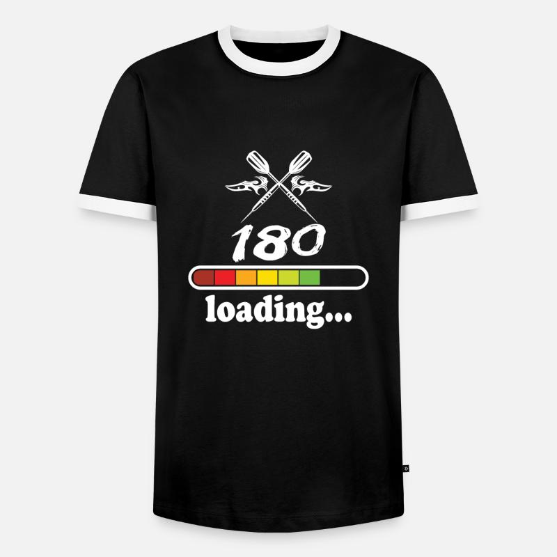 Dart - Men's Ringer Shirt - black/white