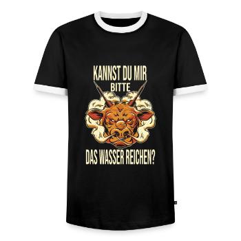Dart - Männer Kontrast-T-Shirt - Schwarz/Weiß - Vorne - AI Model Female 172 light (172cm) & AI Model Male 178 light (178cm)
