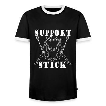 Lacrosse - T-shirt contrasté Homme - noir/blanc - Devant - AI Model Female 172 light (172cm) & AI Model Male 178 light (178cm)