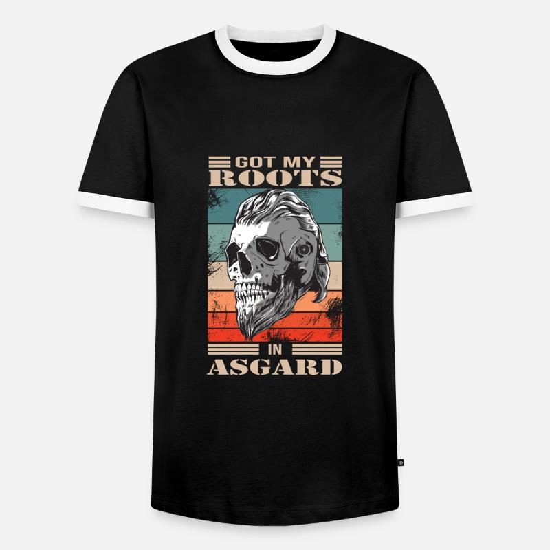 Wikinger - Männer Kontrast-T-Shirt - Schwarz/Weiß