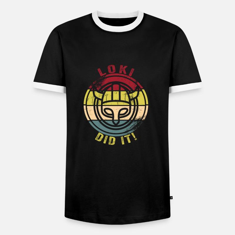 Wikinger - Männer Kontrast-T-Shirt - Schwarz/Weiß