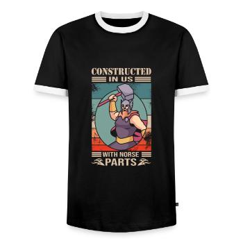 Viking - T-shirt contrasté Homme - noir/blanc - Devant - AI Model Female 172 light (172cm) & AI Model Male 178 light (178cm)