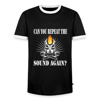 Mécanicien automobile - T-shirt contrasté Homme - noir/blanc - Devant - AI Model Female 172 light (172cm) & AI Model Male 178 light (178cm)