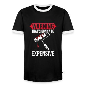 Maler - Männer Kontrast-T-Shirt - Schwarz/Weiß - Vorne - AI Model Female 172 light (172cm) & AI Model Male 178 light (178cm)