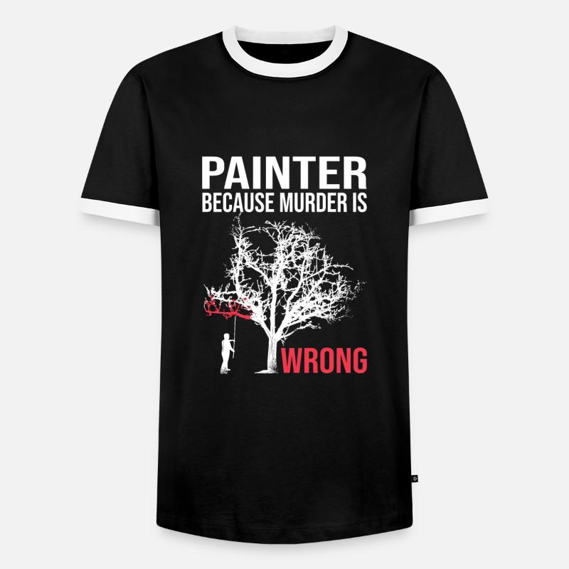 Painter - Men's Ringer Shirt - black/white