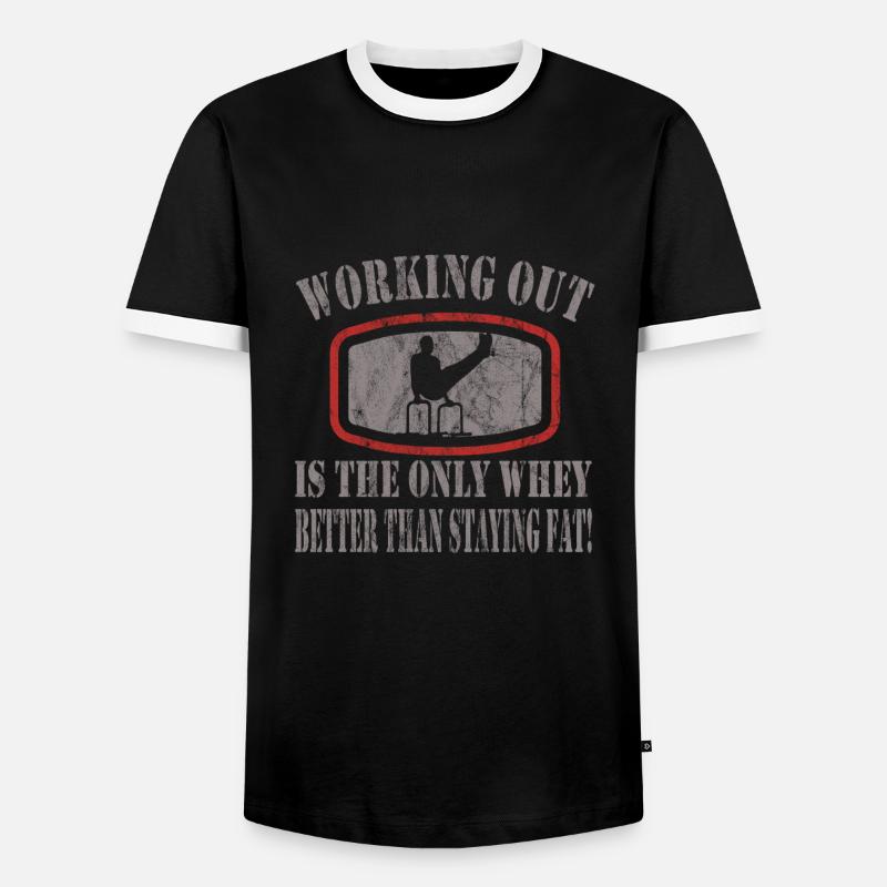 Circuit training - Men's Ringer Shirt - black/white