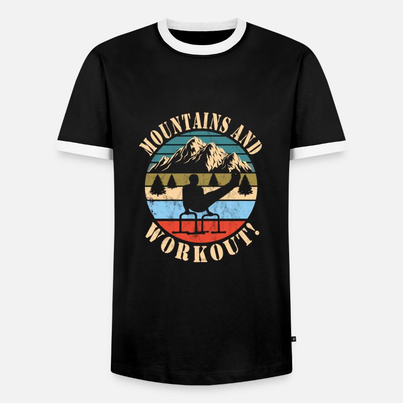 Circuit training - Men's Ringer Shirt - black/white