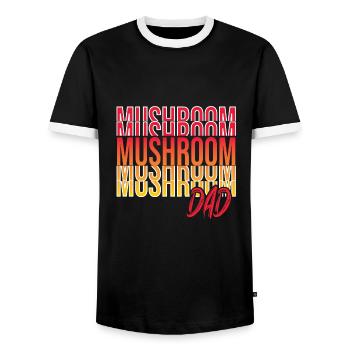 Cueillette de champignons - T-shirt contrasté Homme - noir/blanc - Devant - AI Model Female 172 light (172cm) & AI Model Male 178 light (178cm)