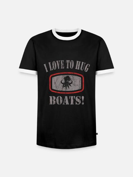 Octopus - Men's Ringer Shirt - black/white