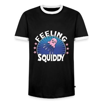 Jelly Whisperer - Men's Ringer Shirt - black/white - Front - AI Model Female 172 light (172cm) & AI Model Male 178 light (178cm)
