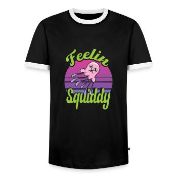 Jelly Whisperer - Men's Ringer Shirt - black/white - Front - AI Model Female 172 light (172cm) & AI Model Male 178 light (178cm)