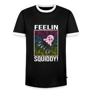 Jelly Whisperer - Men's Ringer Shirt - black/white - Front - AI Model Female 172 light (172cm) & AI Model Male 178 light (178cm)