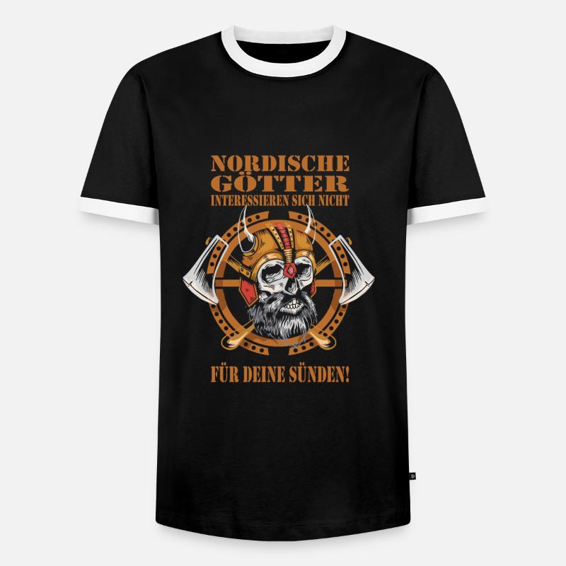 Wikinger - Männer Kontrast-T-Shirt - Schwarz/Weiß