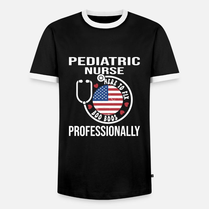 Kinder Krankenschwester - Männer Kontrast-T-Shirt - Schwarz/Weiß
