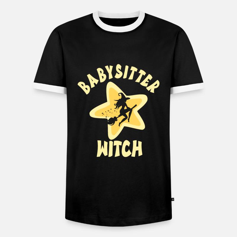 Babysitter - Men's Ringer Shirt - black/white