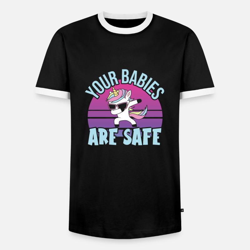 Babysitter - Men's Ringer Shirt - black/white