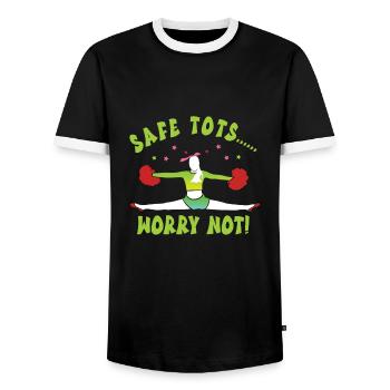 Baby-sitter - T-shirt contrasté Homme - noir/blanc - Devant - AI Model Female 172 light (172cm) & AI Model Male 178 light (178cm)