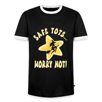 Baby-sitter - T-shirt contrasté Homme - noir/blanc - Devant - AI Model Female 172 light (172cm) & AI Model Male 178 light (178cm)