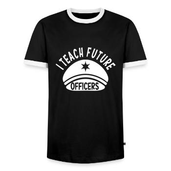 Kindergarten - Männer Kontrast-T-Shirt - Schwarz/Weiß - Vorne - AI Model Female 172 light (172cm) & AI Model Male 178 light (178cm)