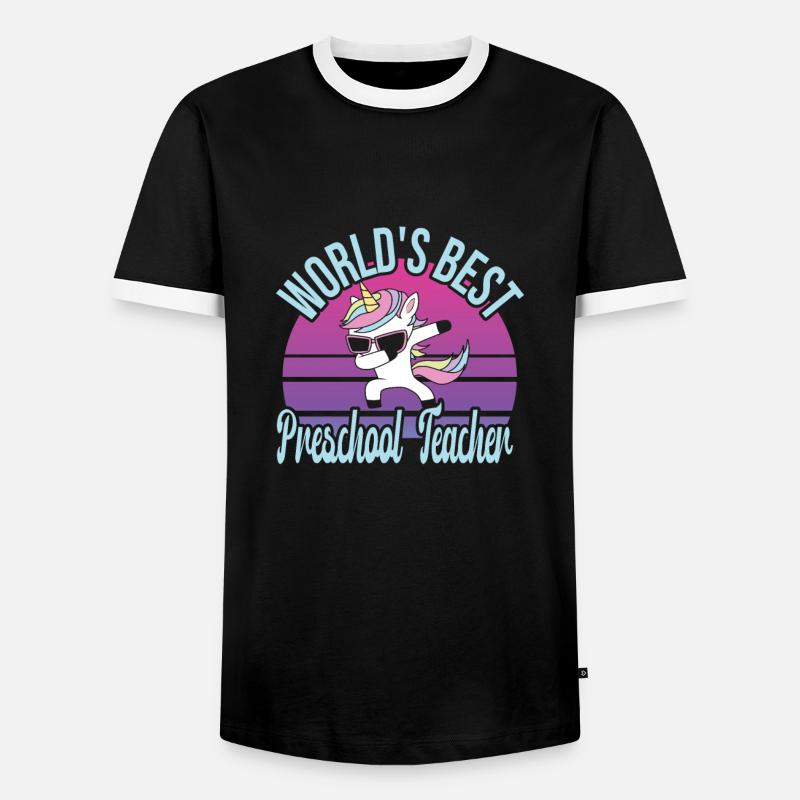 Kindergarten - Men's Ringer Shirt - black/white