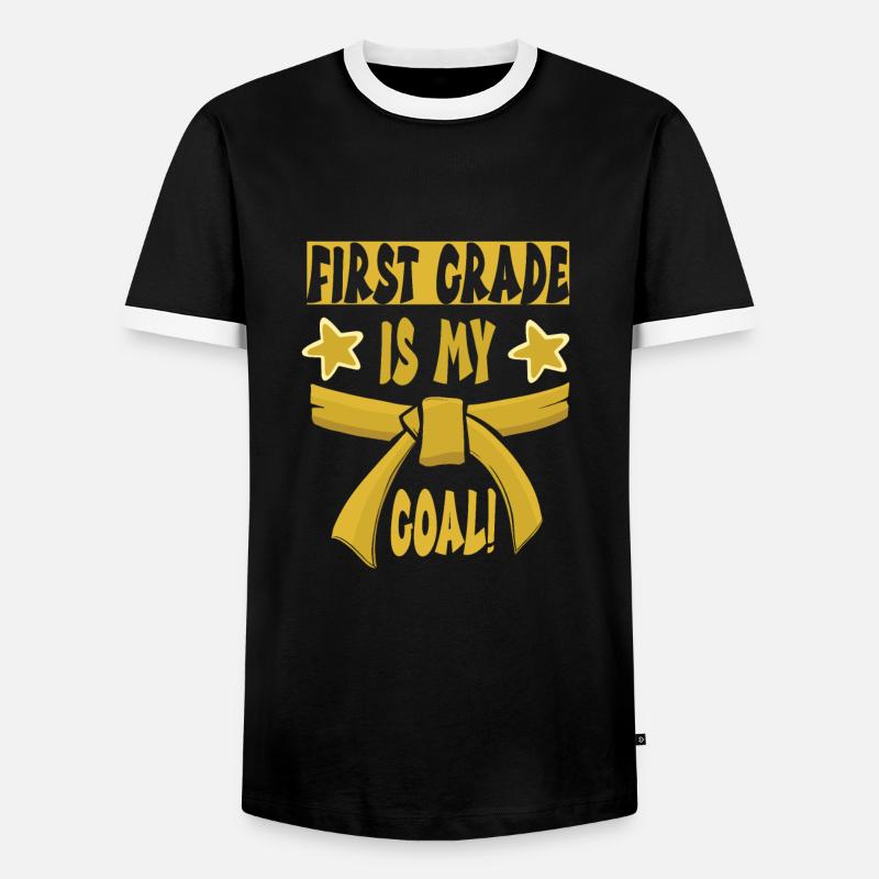 Kindergarten - Men's Ringer Shirt - black/white