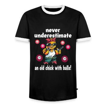 Bingo - Männer Kontrast-T-Shirt - Schwarz/Weiß - Vorne - AI Model Female 172 light (172cm) & AI Model Male 178 light (178cm)