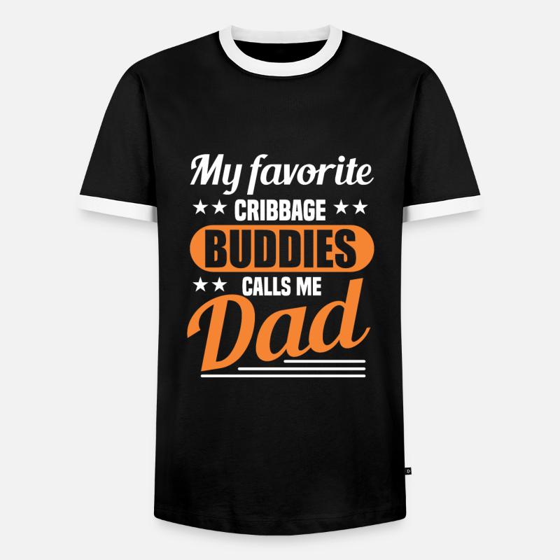 Cribbage - Männer Kontrast-T-Shirt - Schwarz/Weiß