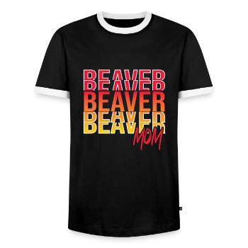 Castor - T-shirt contrasté Homme - noir/blanc - Devant - AI Model Female 172 light (172cm) & AI Model Male 178 light (178cm)