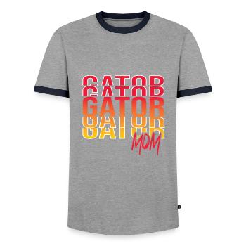 Echse Gator - Männer Kontrast-T-Shirt - Grau/Navy  - Vorne - AI Model Female 172 light (172cm) & AI Model Male 178 light (178cm)
