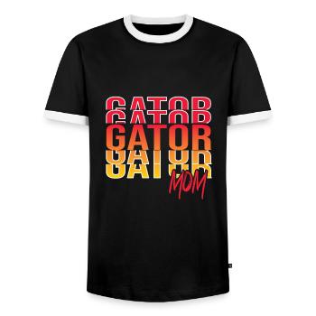 Lézard Gator - T-shirt contrasté Homme - noir/blanc - Devant - AI Model Female 172 light (172cm) & AI Model Male 178 light (178cm)