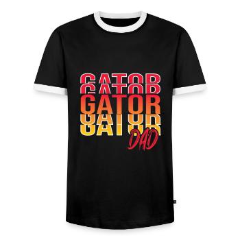 Lézard Gator - T-shirt contrasté Homme - noir/blanc - Devant - AI Model Female 172 light (172cm) & AI Model Male 178 light (178cm)