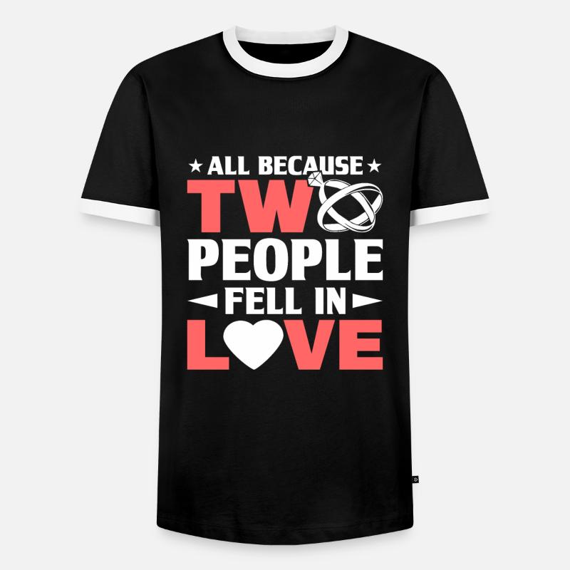 Wedding - Men's Ringer Shirt - black/white