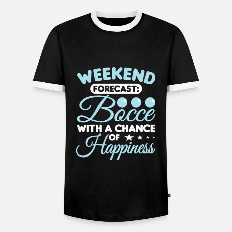 Bocce - Männer Kontrast-T-Shirt - Schwarz/Weiß