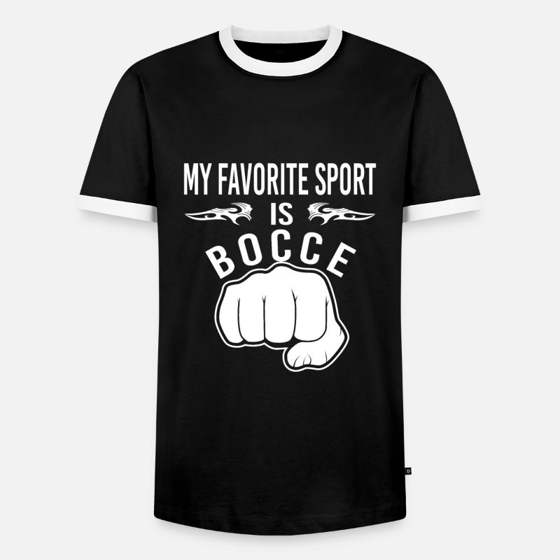 Bocce - Men's Ringer Shirt - black/white